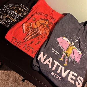 The NTVS Native American Tee Shirt Lot. 3 UNISEX Like New! Limited Ed. Designs